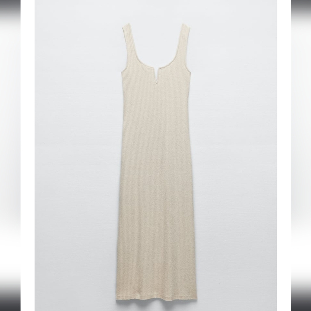 Zara knit cream dress